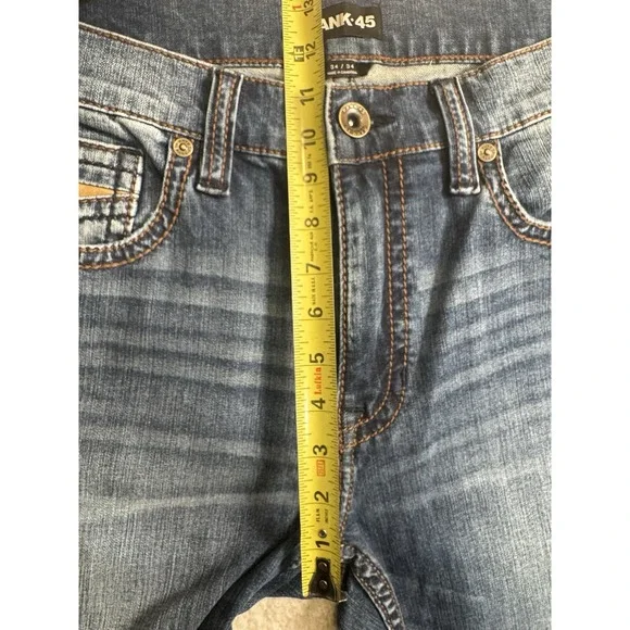 Rank 45 Men's Slim Straight Medium Wash Jeans, 34x34, NWOT tags Rugged Western - Picture 11 of 16